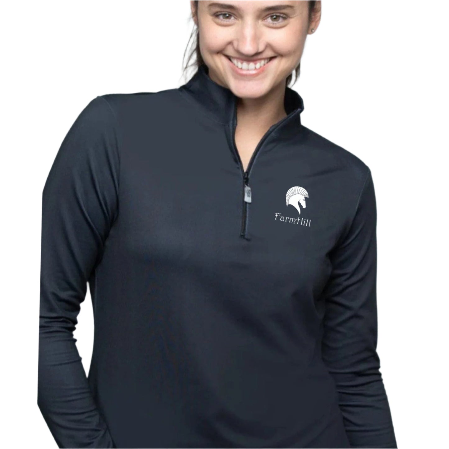 Equestrian Team Apparel Black / XS Farm Hill- Cold Weather Sun Shirt equestrian team apparel online tack store mobile tack store custom farm apparel custom show stable clothing equestrian lifestyle horse show clothing riding clothes Farm Hill- Cold Weather Sun Shirt horses equestrian tack store