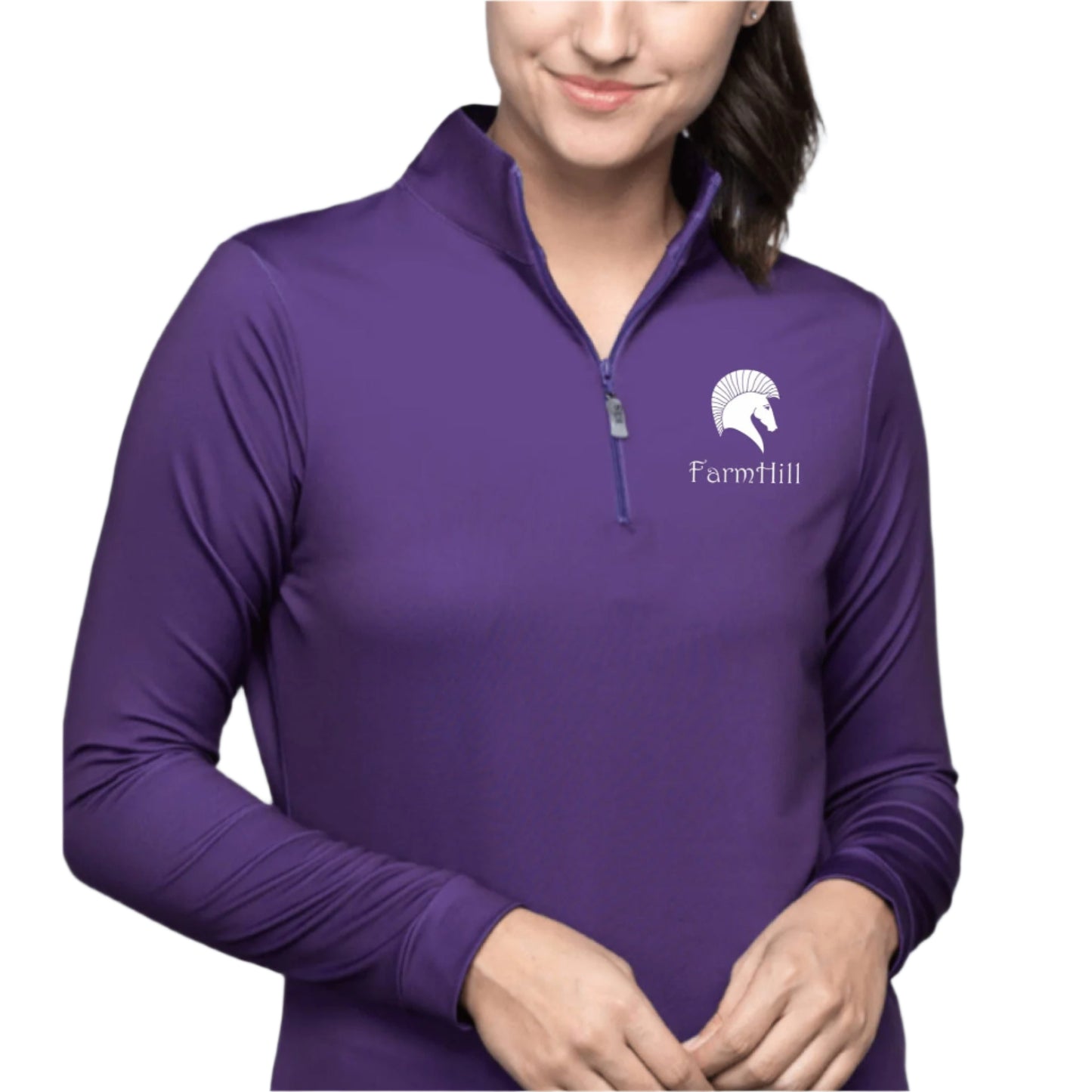 Equestrian Team Apparel Deep Purple / S Farm Hill- Cold Weather Sun Shirt equestrian team apparel online tack store mobile tack store custom farm apparel custom show stable clothing equestrian lifestyle horse show clothing riding clothes Farm Hill- Cold Weather Sun Shirt horses equestrian tack store