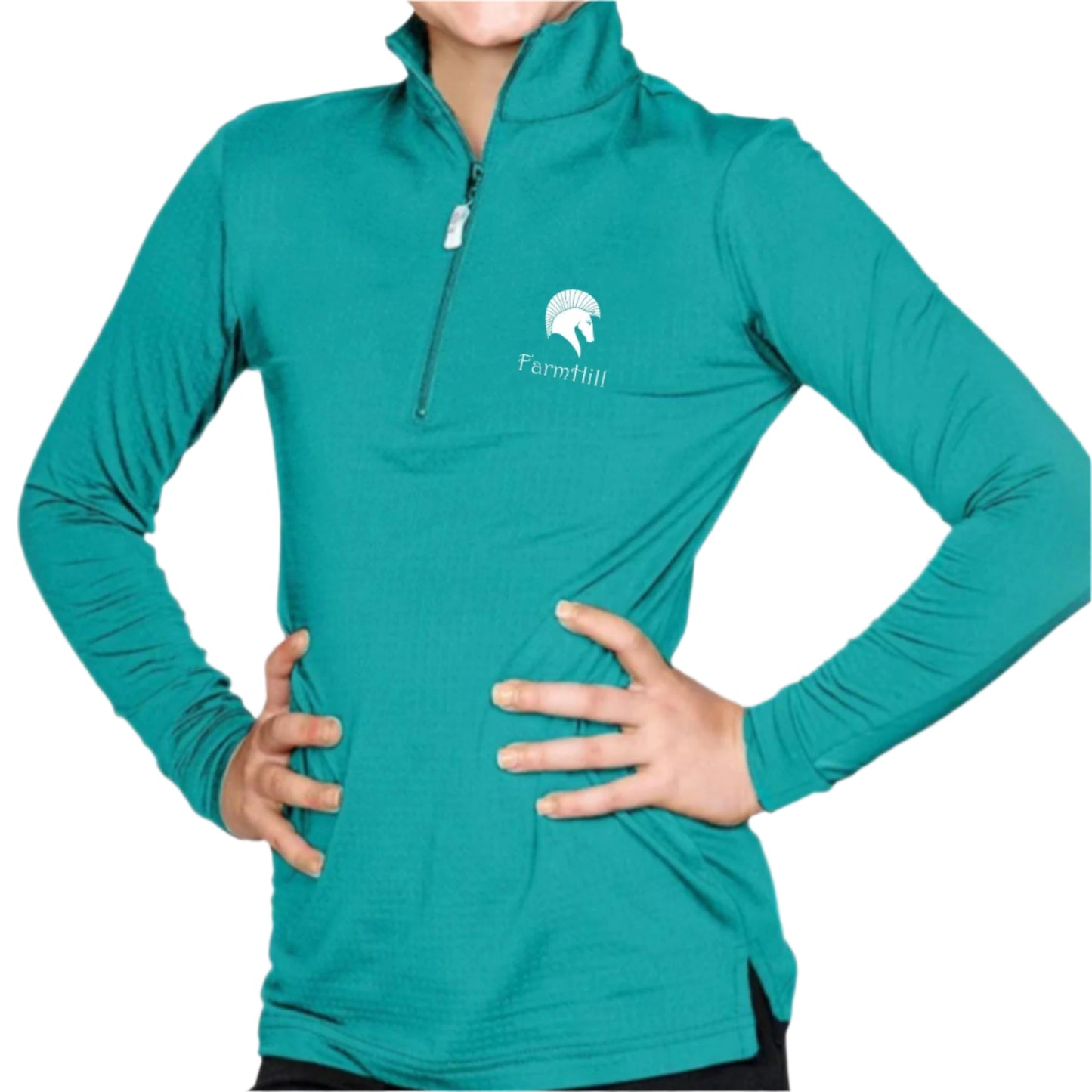 Equestrian Team Apparel Teal / XS Farm Hill- Cold Weather Sun Shirt equestrian team apparel online tack store mobile tack store custom farm apparel custom show stable clothing equestrian lifestyle horse show clothing riding clothes Farm Hill- Cold Weather Sun Shirt horses equestrian tack store