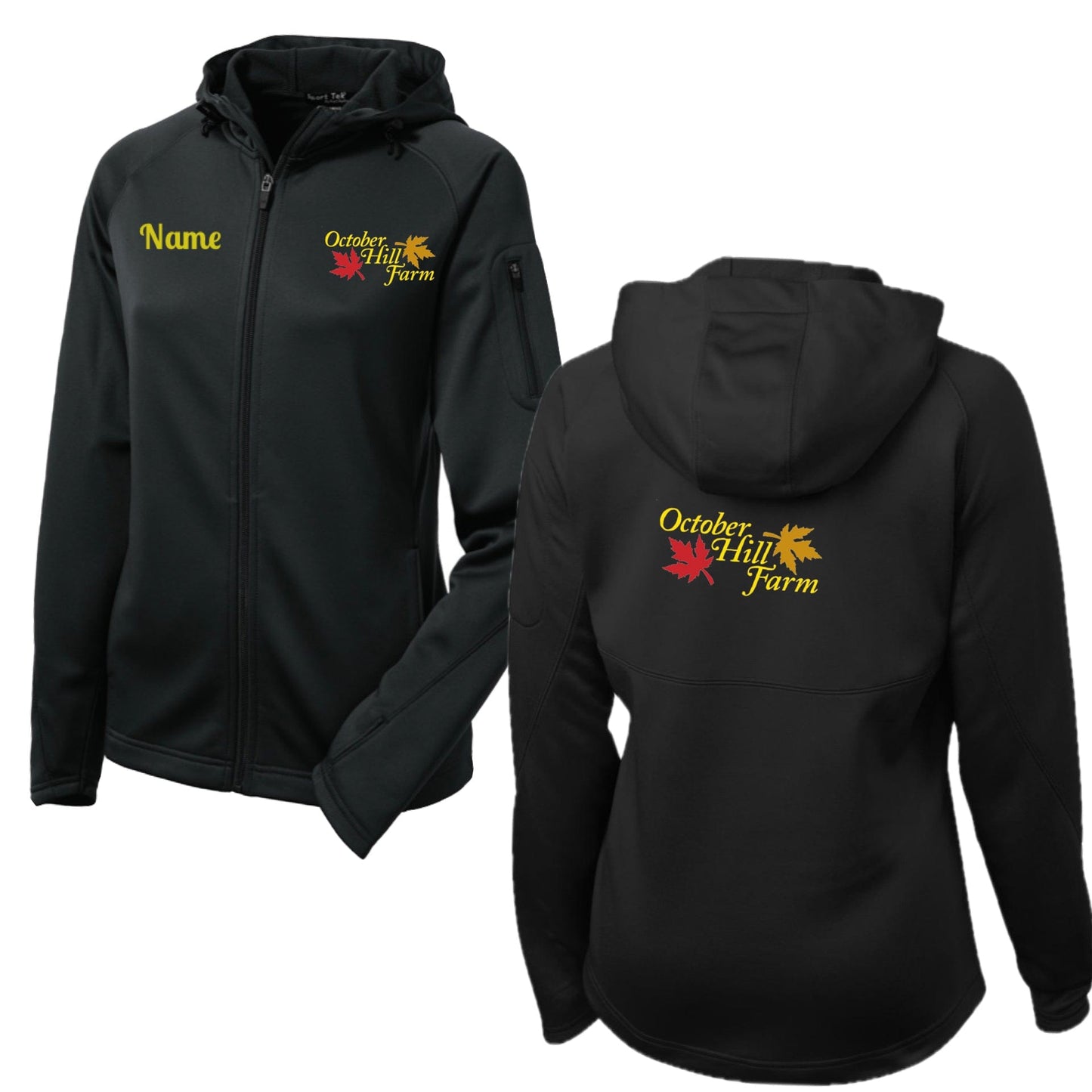 Equestrian Team Apparel XS / Black October Hill Farm Zip Up Training Jacket equestrian team apparel online tack store mobile tack store custom farm apparel custom show stable clothing equestrian lifestyle horse show clothing riding clothes October Hill Farm Zip Up Training Jacket horses equestrian tack store