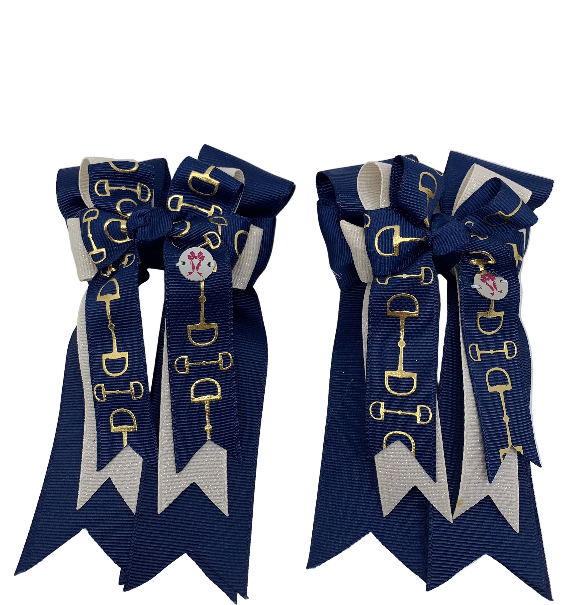 PonyTail Bows 3" Tails PonyTail Bows- Navy Glitter Bits equestrian team apparel online tack store mobile tack store custom farm apparel custom show stable clothing equestrian lifestyle horse show clothing riding clothes PonyTail Bows | Equestrian Hair Accessories horses equestrian tack store