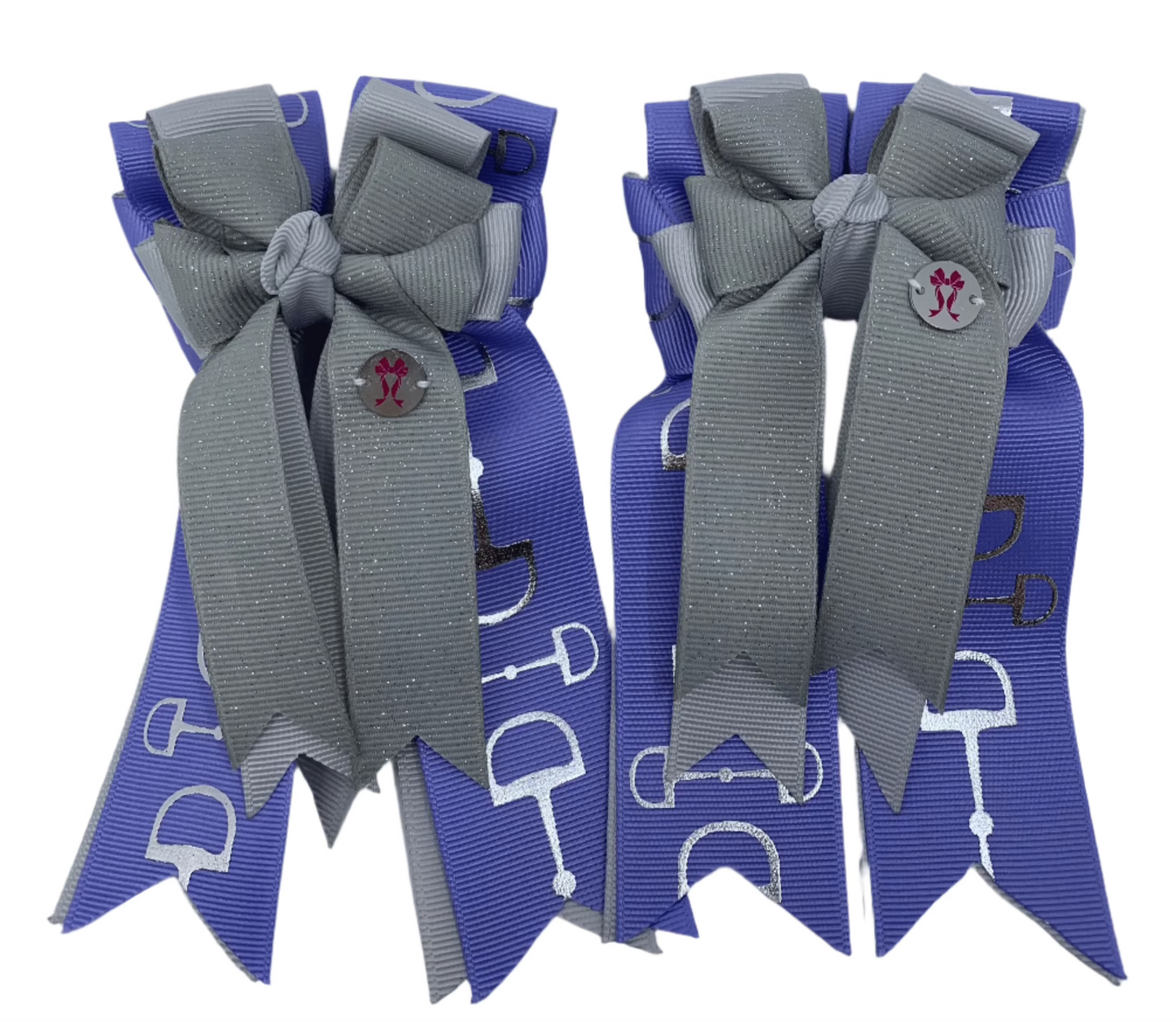 PonyTail Bows 3" Tails PonyTail Bows-Lavender Silver Bits equestrian team apparel online tack store mobile tack store custom farm apparel custom show stable clothing equestrian lifestyle horse show clothing riding clothes PonyTail Bows | Equestrian Hair Accessories horses equestrian tack store