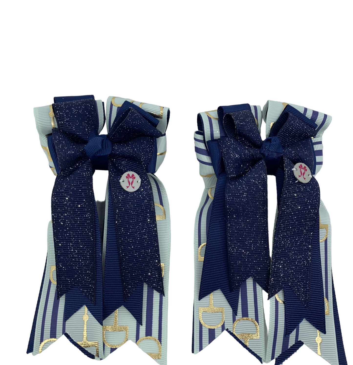 PonyTail Bows 3" Tails PonyTail Bows- Glitter Blue Bits equestrian team apparel online tack store mobile tack store custom farm apparel custom show stable clothing equestrian lifestyle horse show clothing riding clothes PonyTail Bows | Equestrian Hair Accessories horses equestrian tack store
