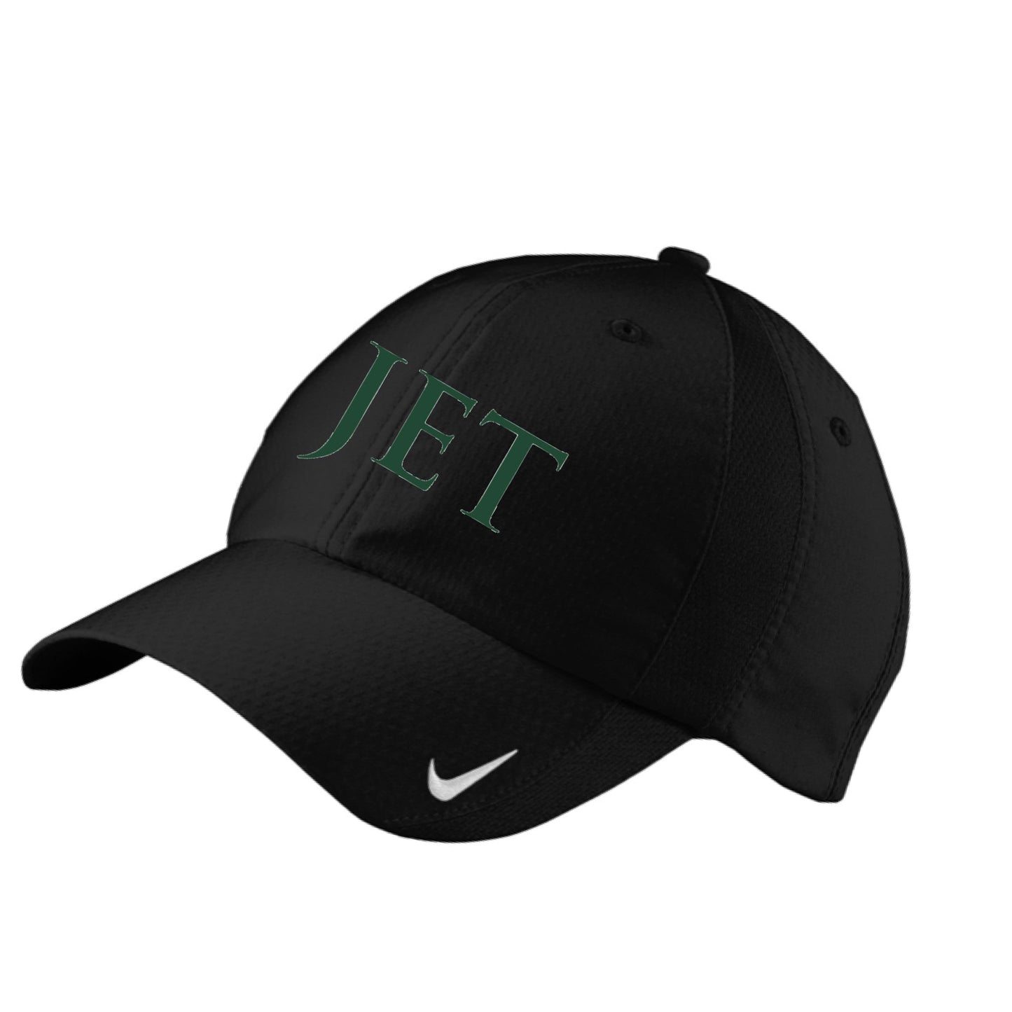 Equestrian Team Apparel Black with Green JET Show Stable- Nike Cap equestrian team apparel online tack store mobile tack store custom farm apparel custom show stable clothing equestrian lifestyle horse show clothing riding clothes JET Show Stable- Nike Cap horses equestrian tack store