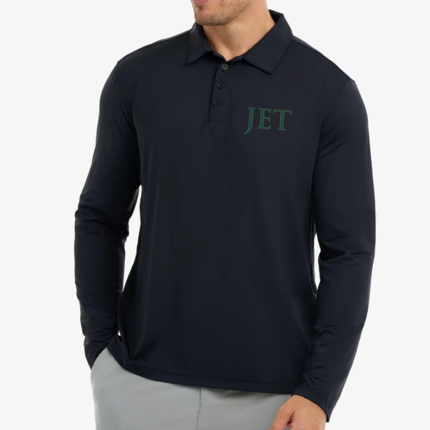 Equestrian Team Apparel Black with Green / S JET Show Stable-Sun Shirts (Men's) equestrian team apparel online tack store mobile tack store custom farm apparel custom show stable clothing equestrian lifestyle horse show clothing riding clothes JET Show Stable-Sun Shirts (Men's) horses equestrian tack store