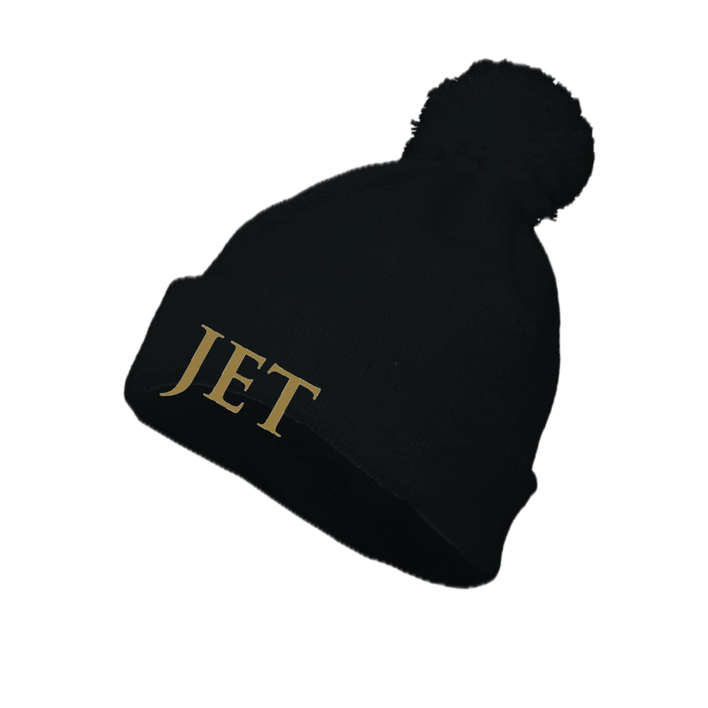 Equestrian Team Apparel Pom Pom with Tan JET Show Stable- Beanies equestrian team apparel online tack store mobile tack store custom farm apparel custom show stable clothing equestrian lifestyle horse show clothing riding clothes JET Show Stable- Beanies horses equestrian tack store