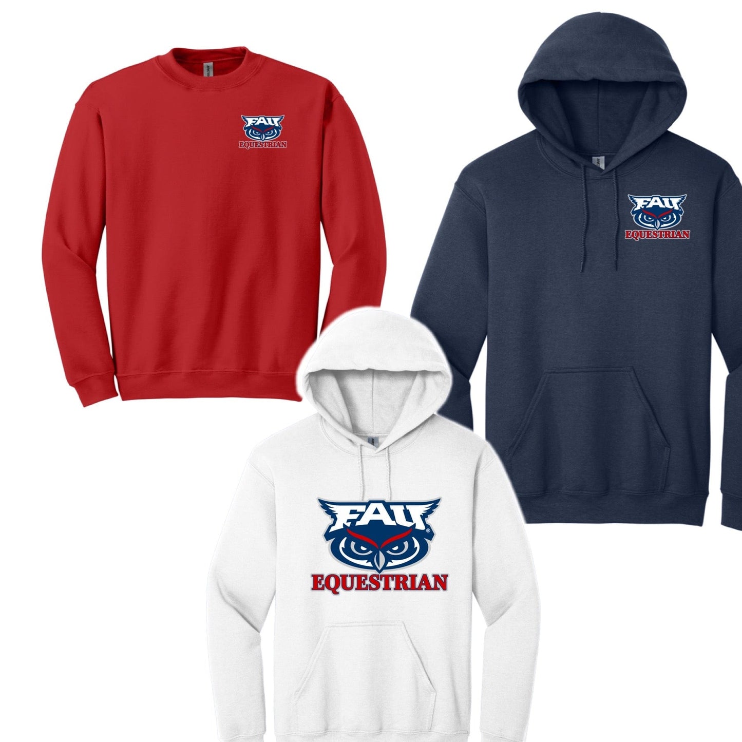 Equestrian Team Apparel Custom Shirts FAU Sweatshirt equestrian team apparel online tack store mobile tack store custom farm apparel custom show stable clothing equestrian lifestyle horse show clothing riding clothes horses equestrian tack store