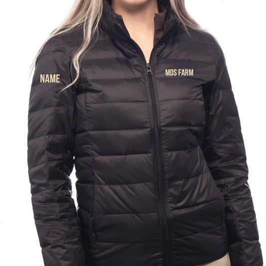 Equestrian Team Apparel Custom Vests MDS Farm- Puffy Vest & Jacket (Ladies) equestrian team apparel online tack store mobile tack store custom farm apparel custom show stable clothing equestrian lifestyle horse show clothing riding clothes MDS Farm- Puffy Vest & Jacket (Ladies) horses equestrian tack store