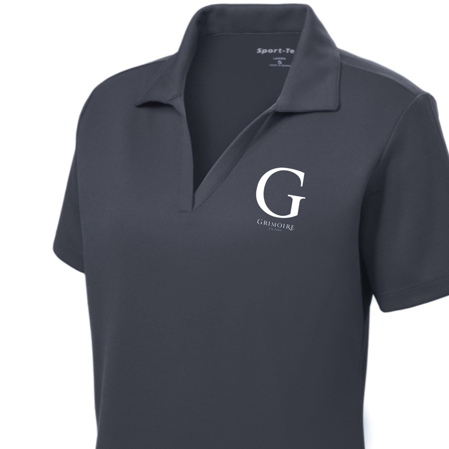 Equestrian Team Apparel XS / Ladies / Graphite Grimoire D'Elphen - Polo Shirt equestrian team apparel online tack store mobile tack store custom farm apparel custom show stable clothing equestrian lifestyle horse show clothing riding clothes Grimoire D'Elphen - Polo Shirt horses equestrian tack store