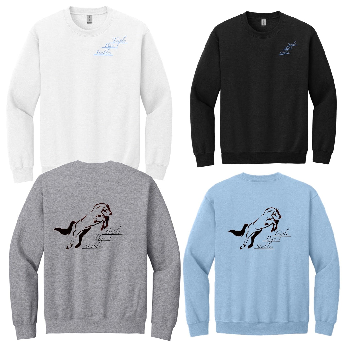 Equestrian Team Apparel Triple Bar Stables- Sweatshirts equestrian team apparel online tack store mobile tack store custom farm apparel custom show stable clothing equestrian lifestyle horse show clothing riding clothes Triple Bar Stables- Sweatshirts horses equestrian tack store