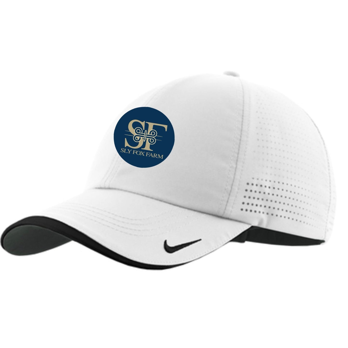 Equestrian Team Apparel Nike Perforated White/black / M R Sly Fox Farm - Baseball Caps equestrian team apparel online tack store mobile tack store custom farm apparel custom show stable clothing equestrian lifestyle horse show clothing riding clothes Sly Fox Farm - Baseball Caps horses equestrian tack store