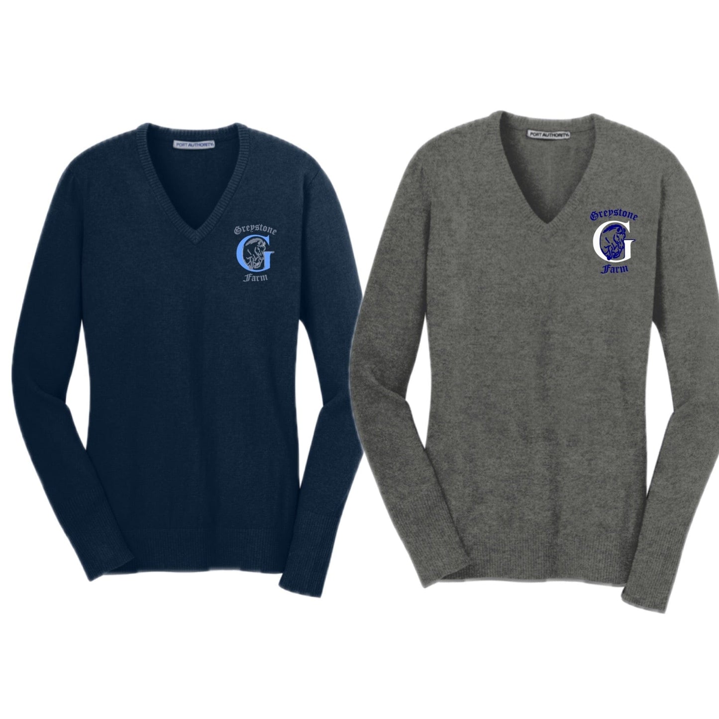 Equestrian Team Apparel Greystone Farm V Neck Sweater equestrian team apparel online tack store mobile tack store custom farm apparel custom show stable clothing equestrian lifestyle horse show clothing riding clothes horses equestrian tack store