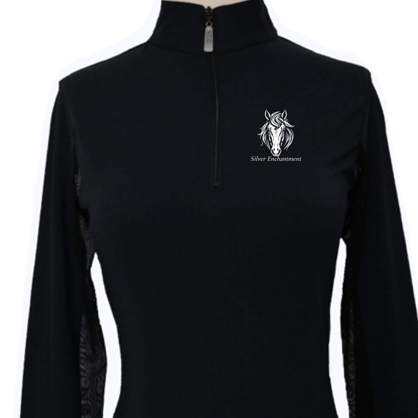 Equestrian Team Apparel Black with Silver Logo / YS Silver Enchantment - Sun Shirt equestrian team apparel online tack store mobile tack store custom farm apparel custom show stable clothing equestrian lifestyle horse show clothing riding clothes Silver Enchantment - Sun Shirt horses equestrian tack store
