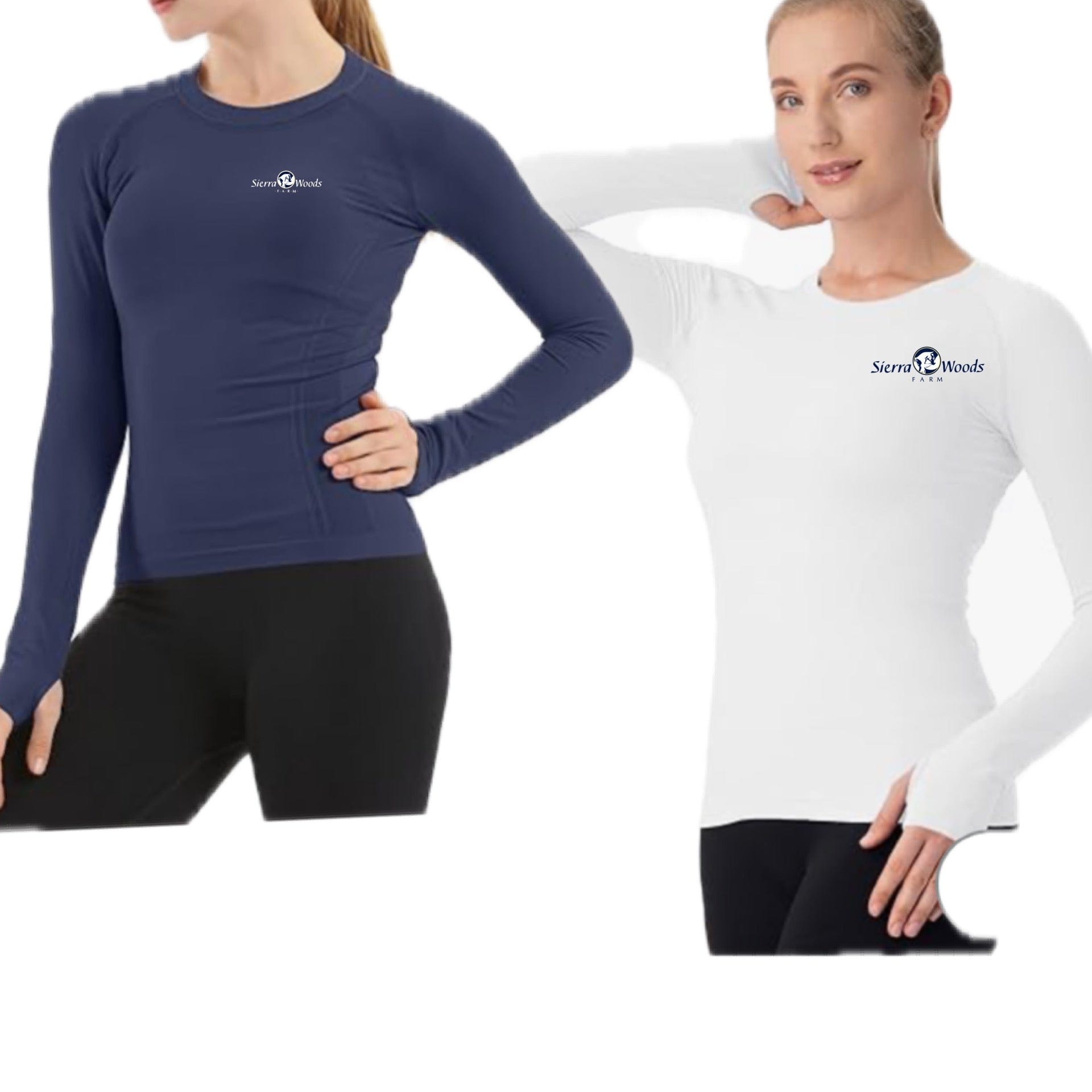 Equestrian Team Apparel XS / White / Long Sleeve Sierra Woods Farm - Tech Shirts equestrian team apparel online tack store mobile tack store custom farm apparel custom show stable clothing equestrian lifestyle horse show clothing riding clothes Sierra Woods Farm - Tech Shirts horses equestrian tack store