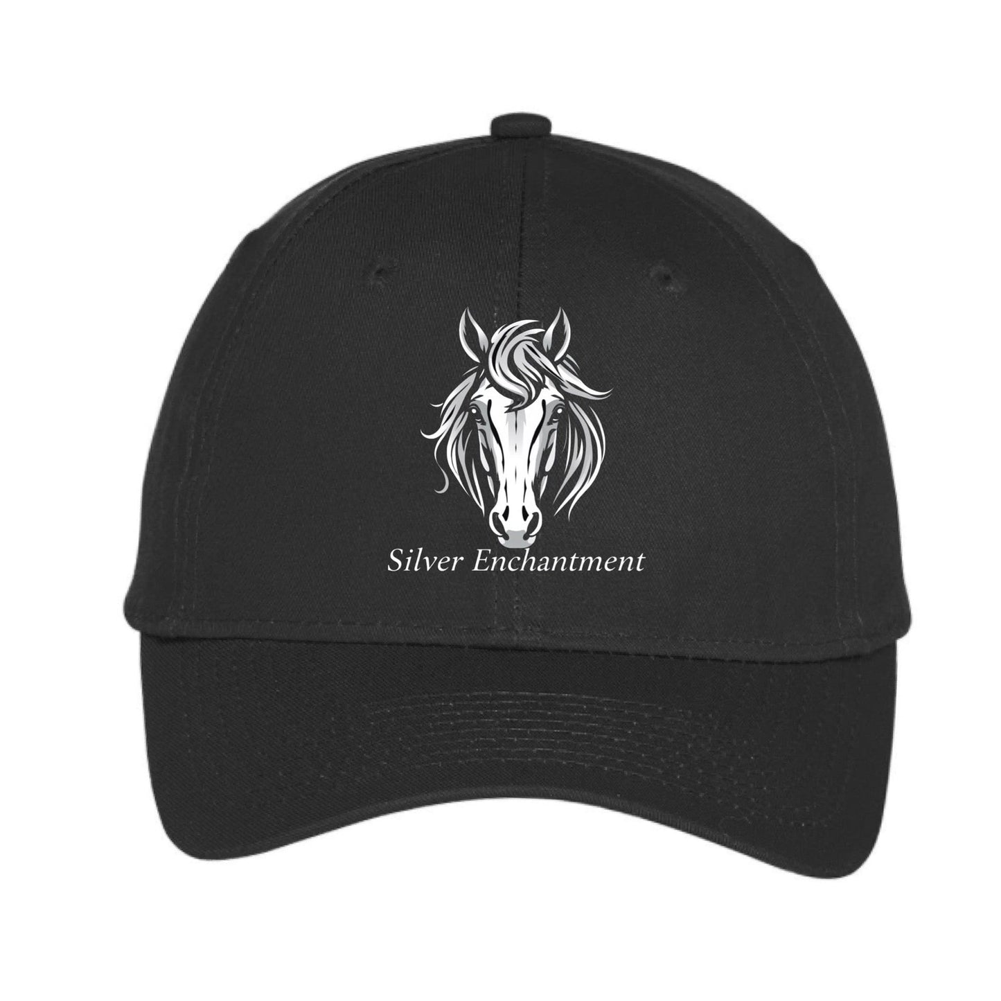 Equestrian Team Apparel Black with Silver Logo Silver Enchantment - Baseball Cap equestrian team apparel online tack store mobile tack store custom farm apparel custom show stable clothing equestrian lifestyle horse show clothing riding clothes Silver Enchantment - Baseball Cap horses equestrian tack store