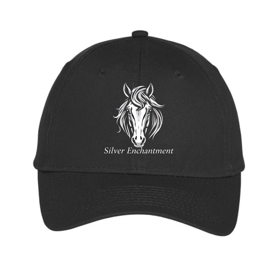 Equestrian Team Apparel Black with Silver Logo Silver Enchantment - Baseball Cap equestrian team apparel online tack store mobile tack store custom farm apparel custom show stable clothing equestrian lifestyle horse show clothing riding clothes Silver Enchantment - Baseball Cap horses equestrian tack store
