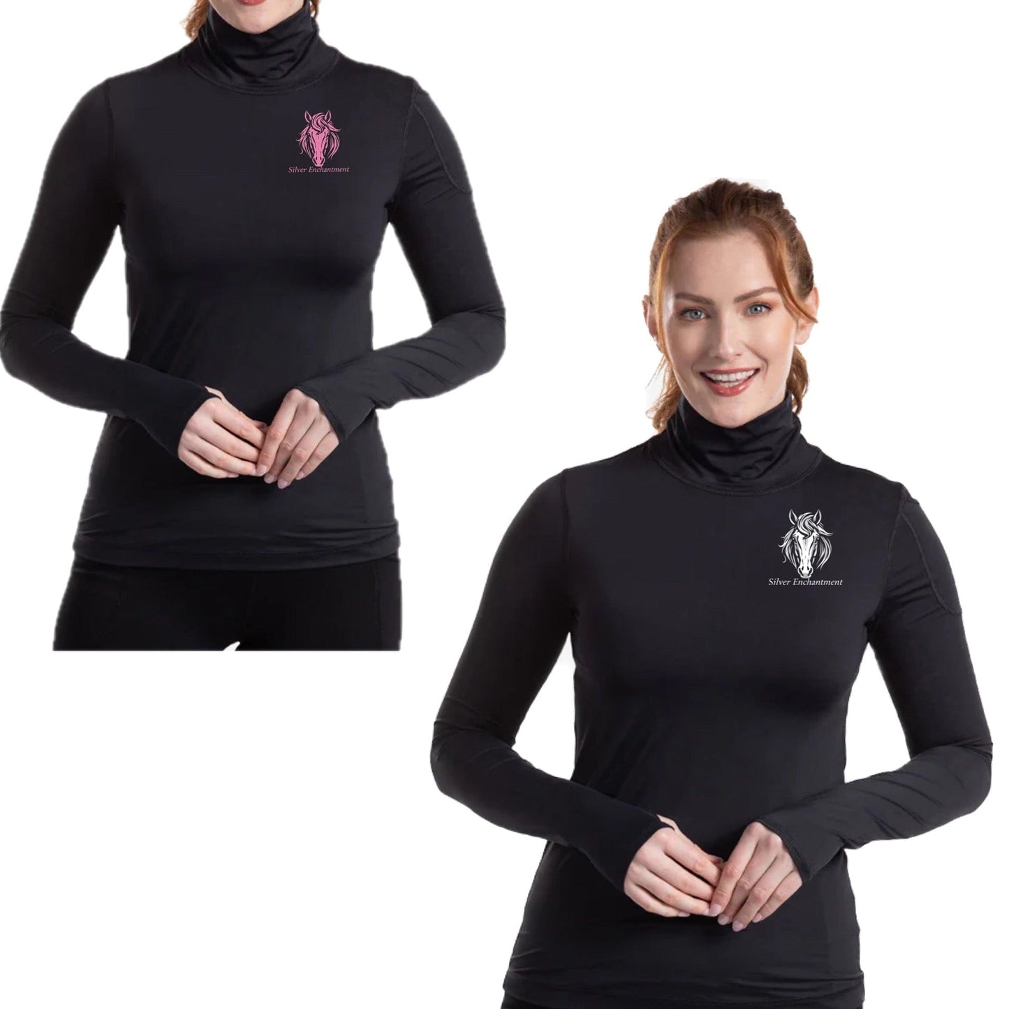 Equestrian Team Apparel Silver Enchantment - Turtleneck equestrian team apparel online tack store mobile tack store custom farm apparel custom show stable clothing equestrian lifestyle horse show clothing riding clothes Silver Enchantment - Turtleneck horses equestrian tack store
