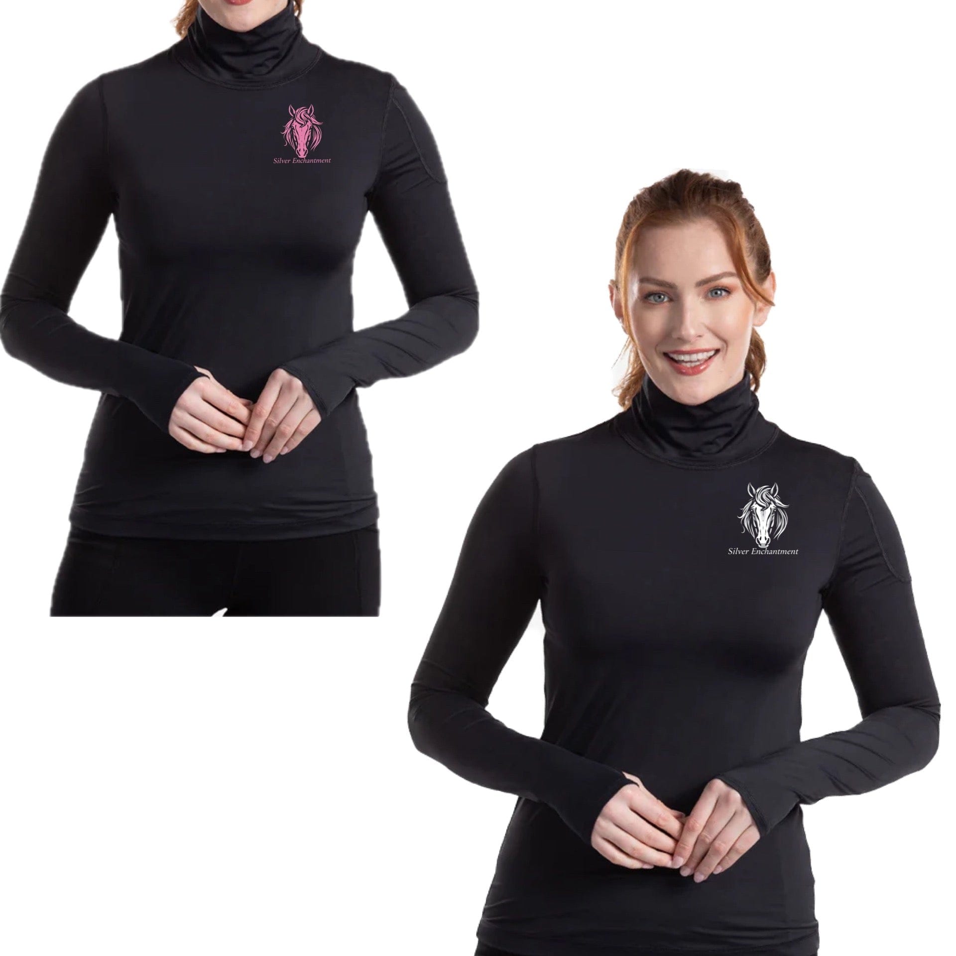 Equestrian Team Apparel Silver Enchantment - Turtleneck equestrian team apparel online tack store mobile tack store custom farm apparel custom show stable clothing equestrian lifestyle horse show clothing riding clothes Silver Enchantment - Turtleneck horses equestrian tack store