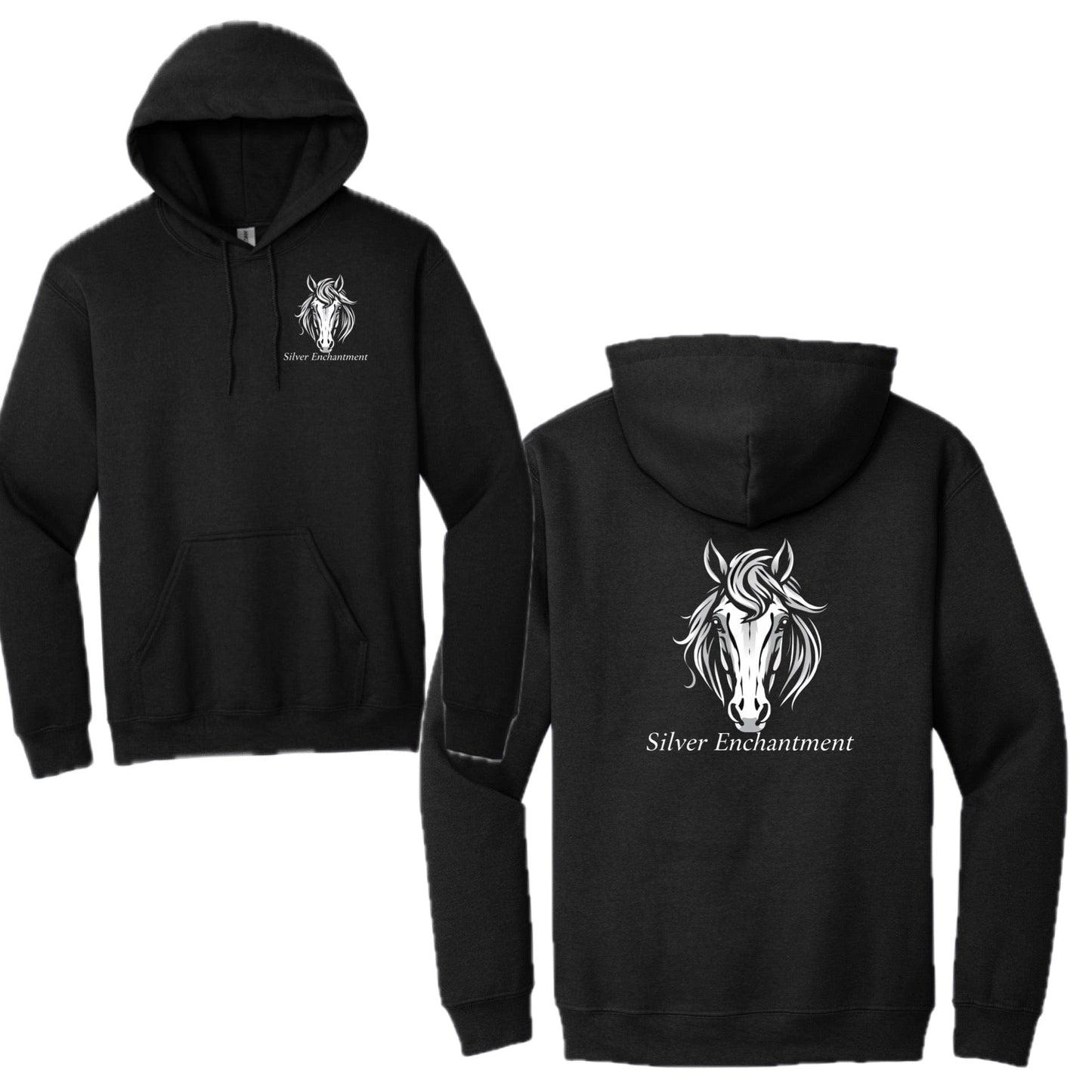 Equestrian Team Apparel Black with Silver Logo / S / Adult Silver Enchantment - Hoodies equestrian team apparel online tack store mobile tack store custom farm apparel custom show stable clothing equestrian lifestyle horse show clothing riding clothes Silver Enchantment - Hoodies horses equestrian tack store