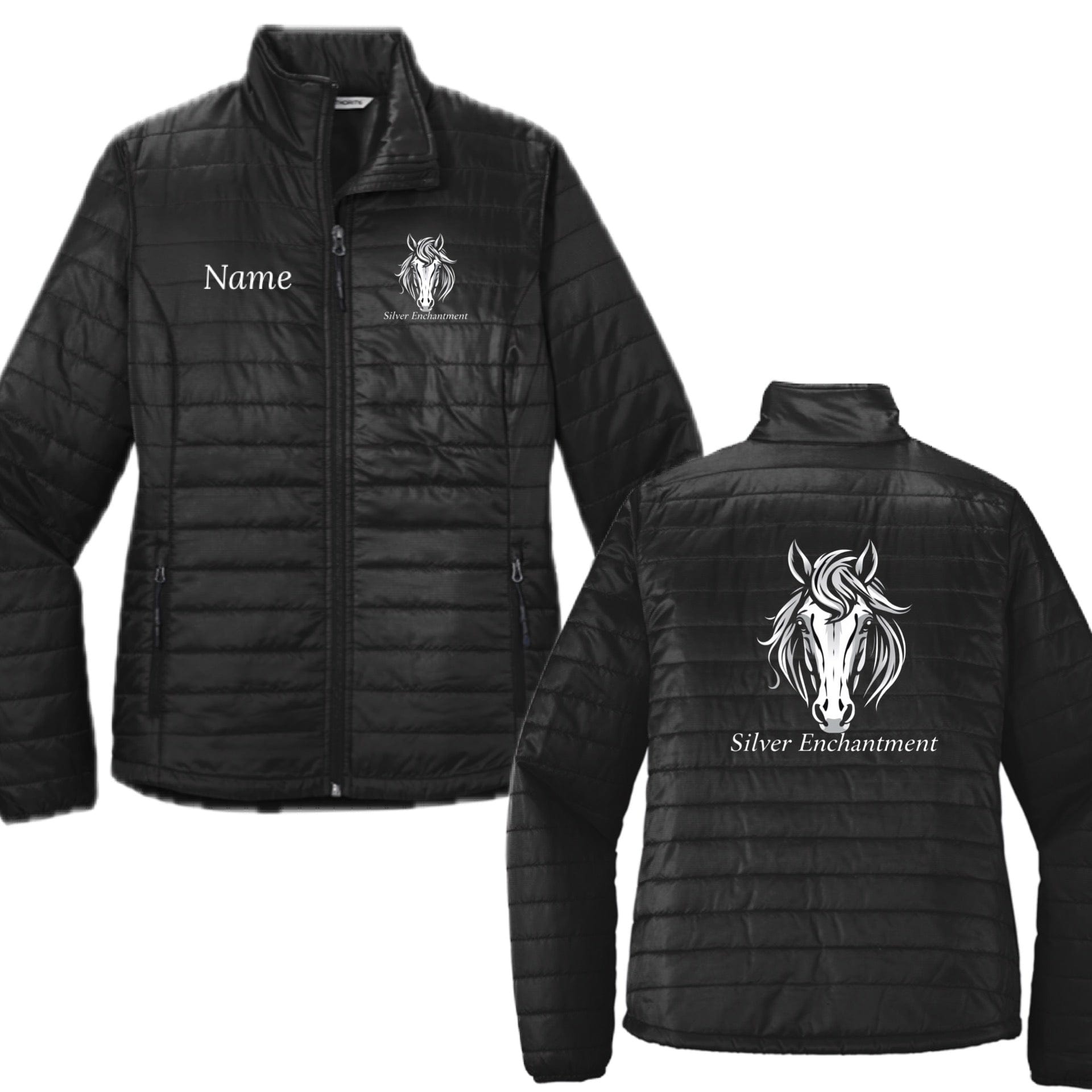 Equestrian Team Apparel Silver Enchantment - Puffy Jacket equestrian team apparel online tack store mobile tack store custom farm apparel custom show stable clothing equestrian lifestyle horse show clothing riding clothes Silver Enchantment - Puffy Jacket horses equestrian tack store