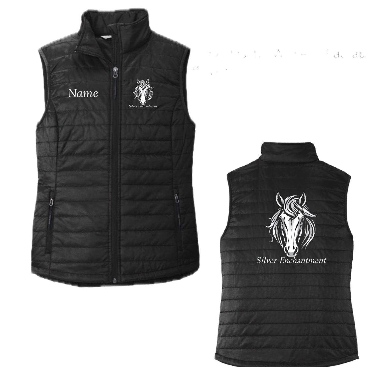 Equestrian Team Apparel Silver Enchantment - Puffy Vest equestrian team apparel online tack store mobile tack store custom farm apparel custom show stable clothing equestrian lifestyle horse show clothing riding clothes Silver Enchantment - Puffy Vest horses equestrian tack store