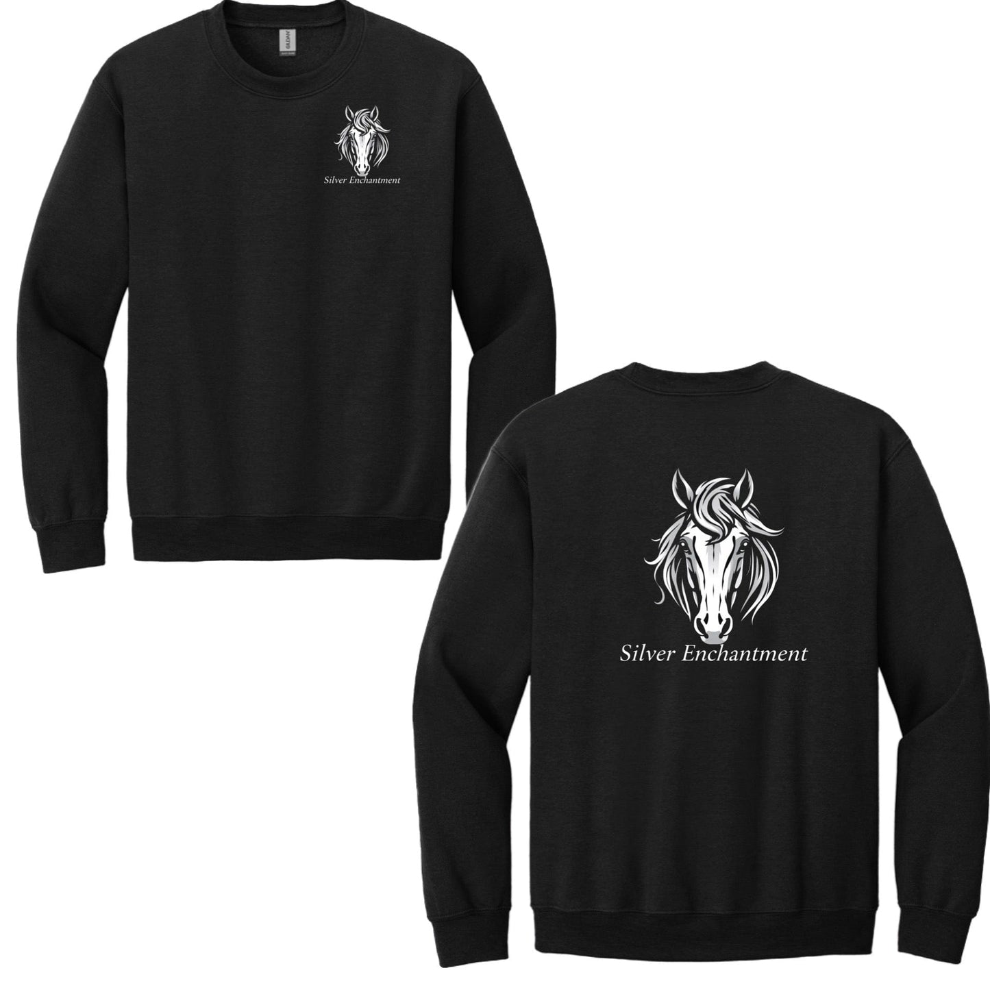 Equestrian Team Apparel Black with Silver Logo / S / Adult Silver Enchantment - Sweatshirts equestrian team apparel online tack store mobile tack store custom farm apparel custom show stable clothing equestrian lifestyle horse show clothing riding clothes Silver Enchantment - Sweatshirts horses equestrian tack store