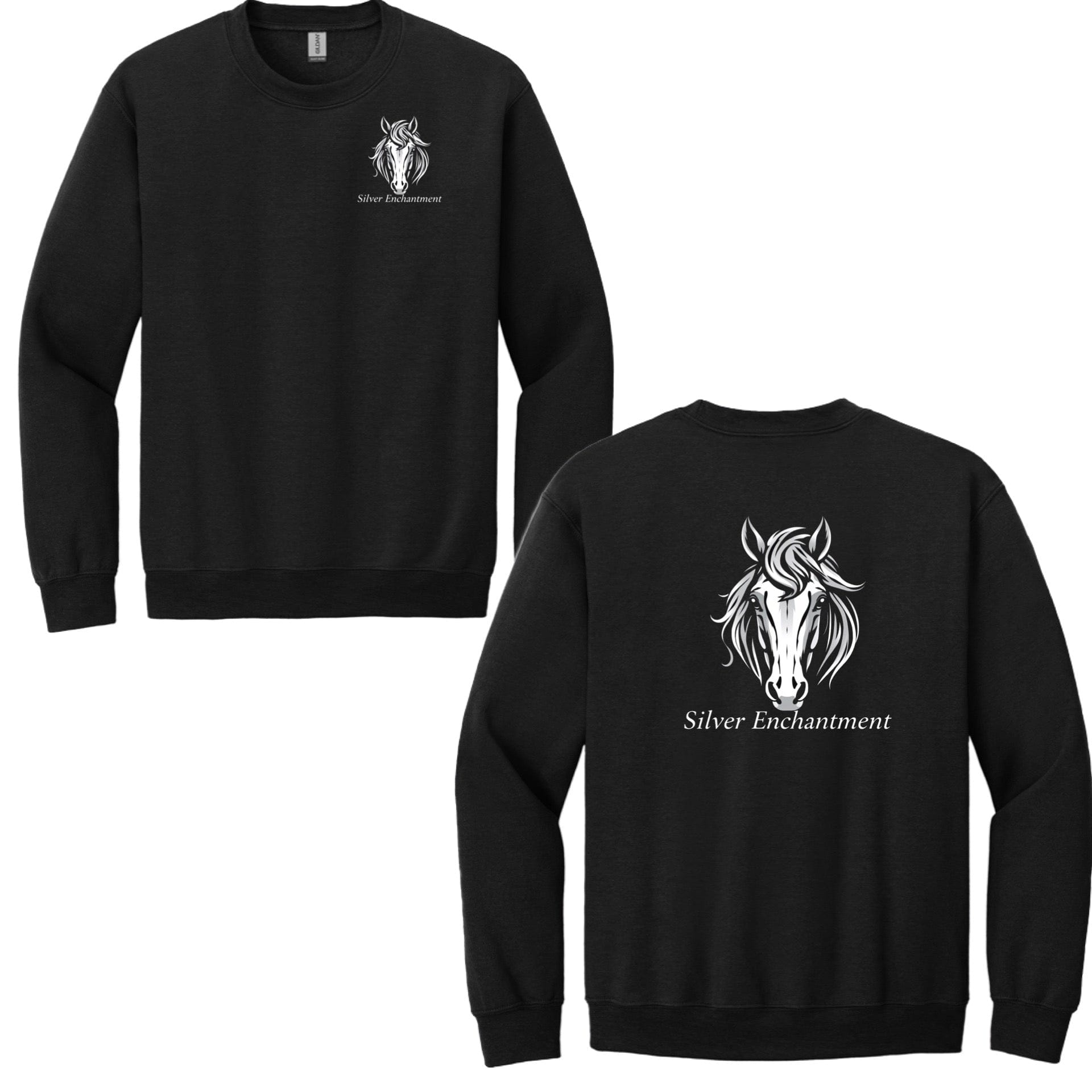 Equestrian Team Apparel Black with Silver Logo / S / Adult Silver Enchantment - Sweatshirts equestrian team apparel online tack store mobile tack store custom farm apparel custom show stable clothing equestrian lifestyle horse show clothing riding clothes Silver Enchantment - Sweatshirts horses equestrian tack store