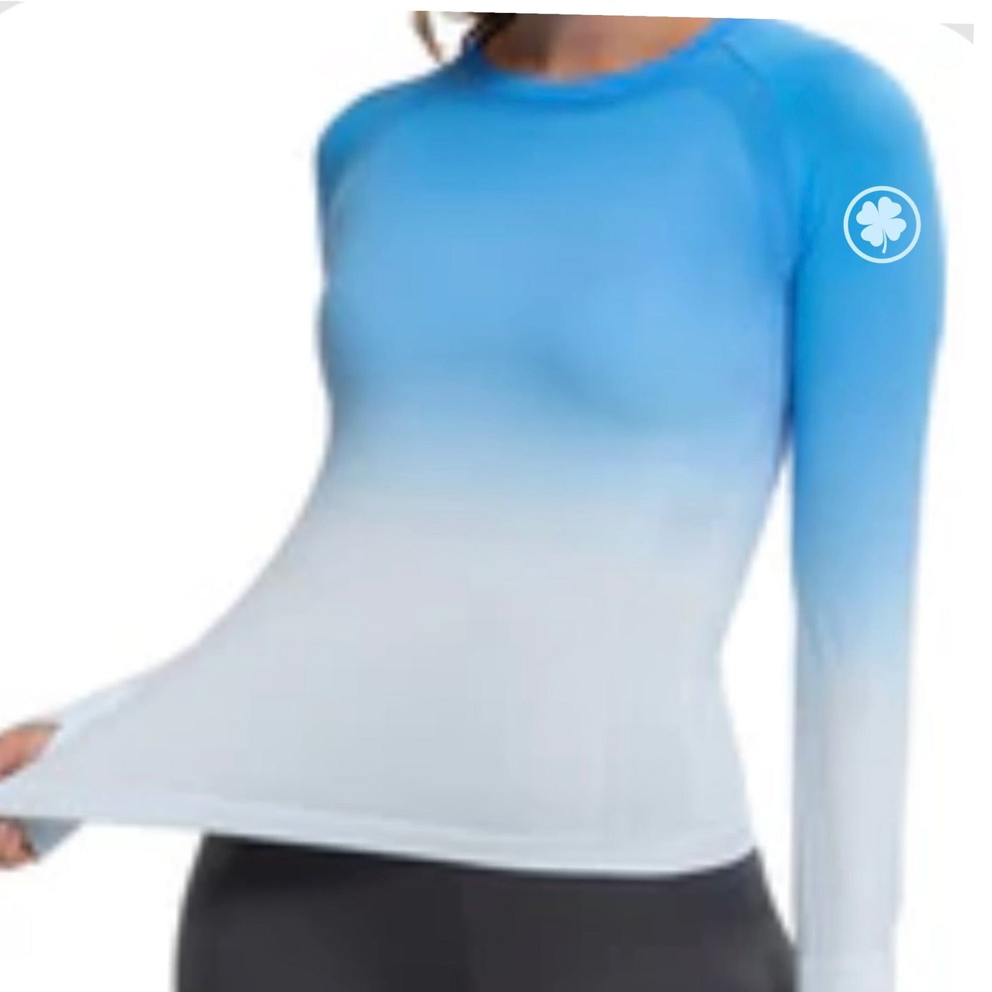 Rather Lucky top XS / Blue Ombre Rather Lucky- Tech Shirt Long Sleeve equestrian team apparel online tack store mobile tack store custom farm apparel custom show stable clothing equestrian lifestyle horse show clothing riding clothes Rather Lucky- Tech Shirt Long Sleeve horses equestrian tack store