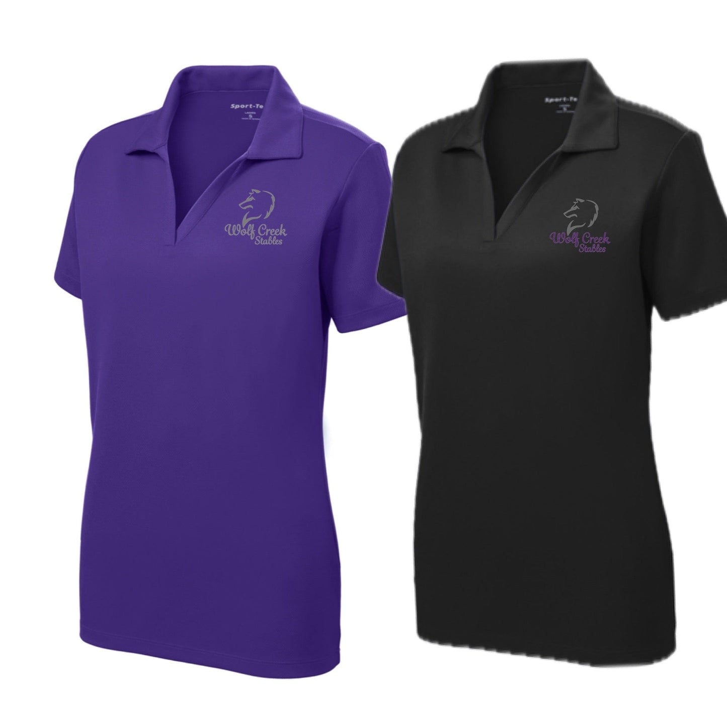 Equestrian Team Apparel Wolf Creek Stables Polo Shirt equestrian team apparel online tack store mobile tack store custom farm apparel custom show stable clothing equestrian lifestyle horse show clothing riding clothes Wolf Creek Stables Polo Shirt horses equestrian tack store