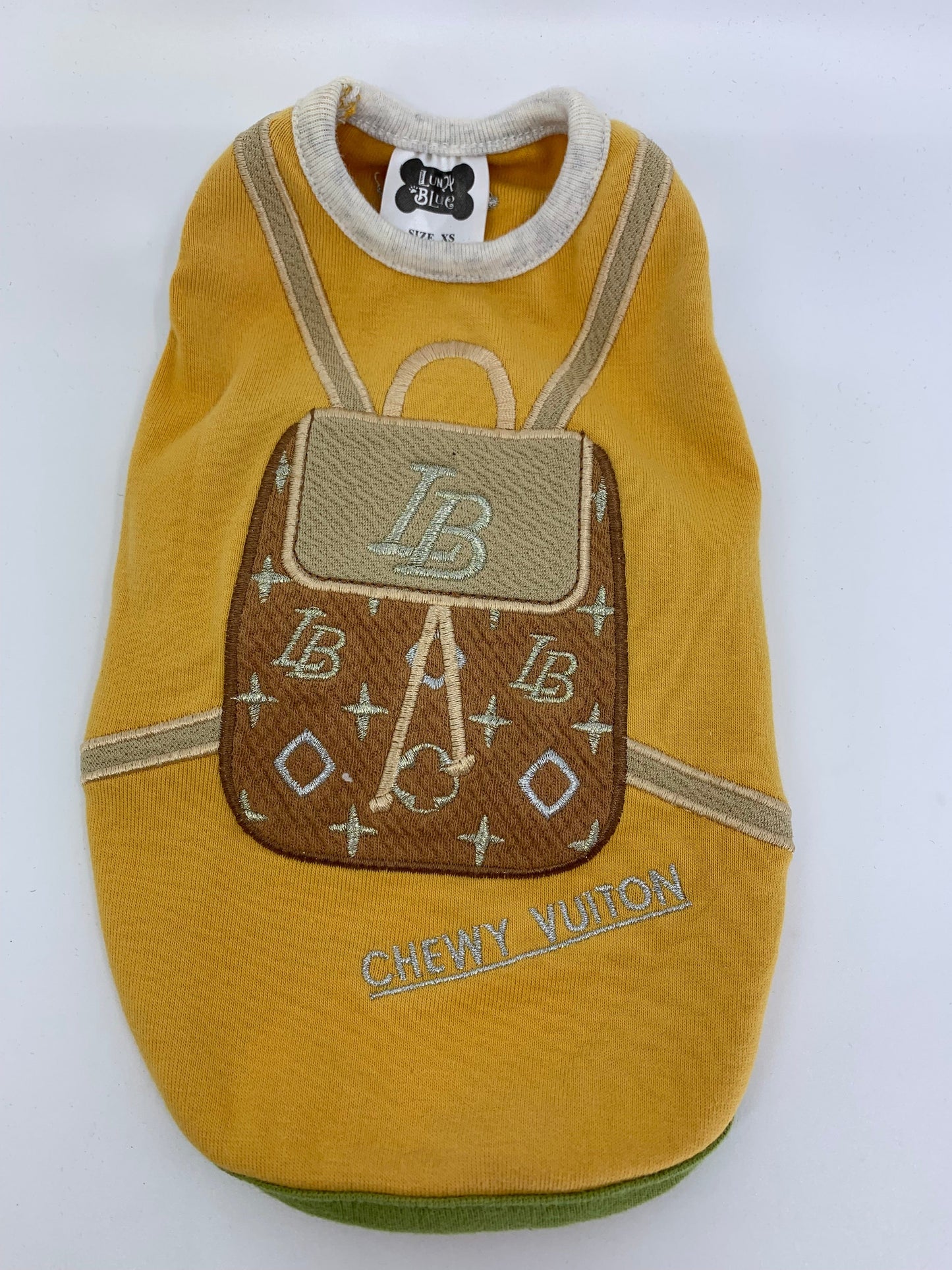 Equestrian Team Apparel Just Fur Fun- Chewy Vuiton Dog T-shirt equestrian team apparel online tack store mobile tack store custom farm apparel custom show stable clothing equestrian lifestyle horse show clothing riding clothes horses equestrian tack store