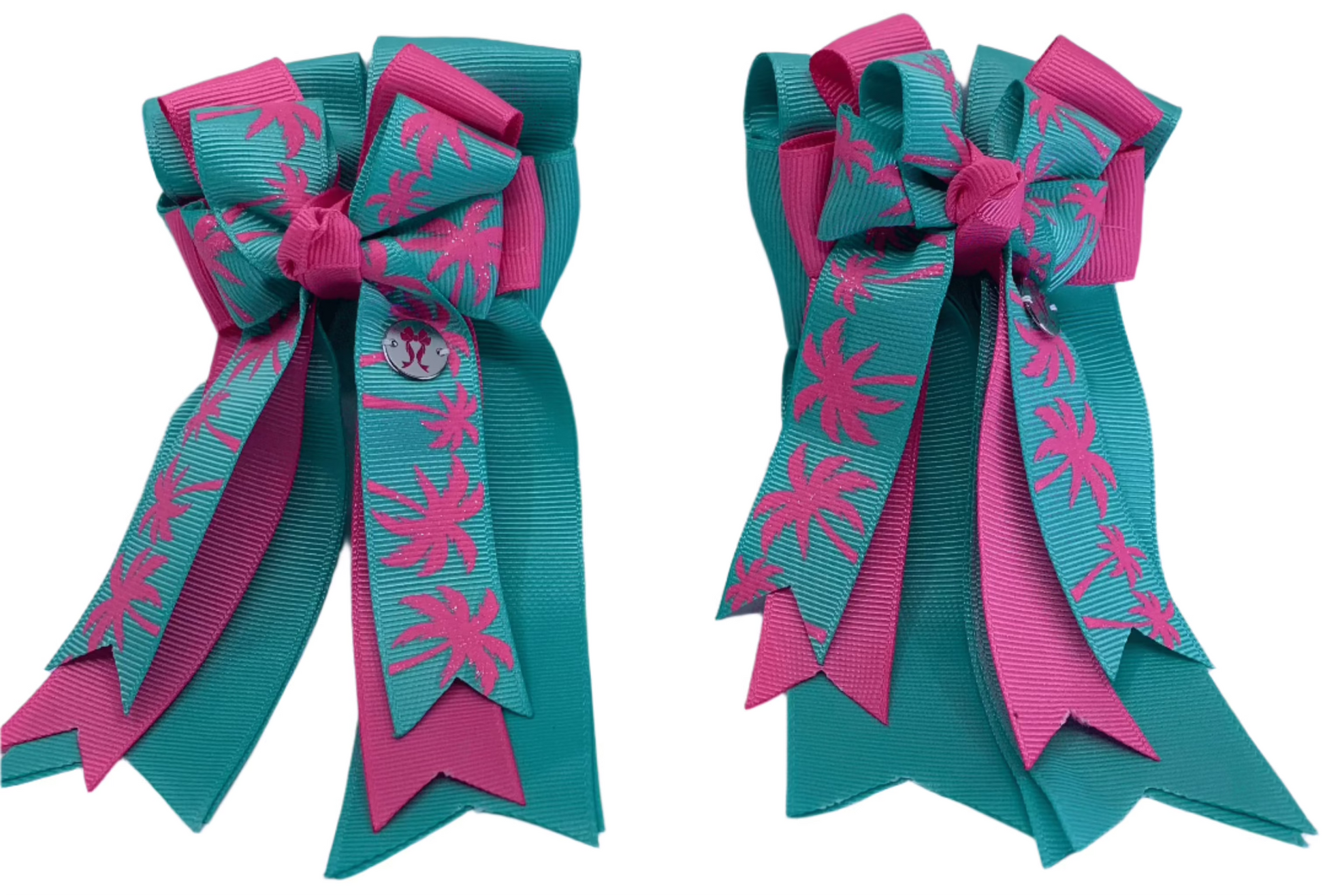 PonyTail Bows 3" Tails PonyTail Bows- Preppy Palms equestrian team apparel online tack store mobile tack store custom farm apparel custom show stable clothing equestrian lifestyle horse show clothing riding clothes PonyTail Bows | Equestrian Hair Accessories horses equestrian tack store