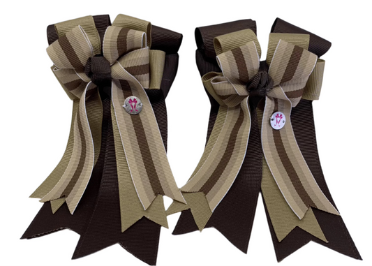 PonyTail Bows 3" Tails PonyTail Bows- Chocolate Bar equestrian team apparel online tack store mobile tack store custom farm apparel custom show stable clothing equestrian lifestyle horse show clothing riding clothes PonyTail Bows | Equestrian Hair Accessories horses equestrian tack store