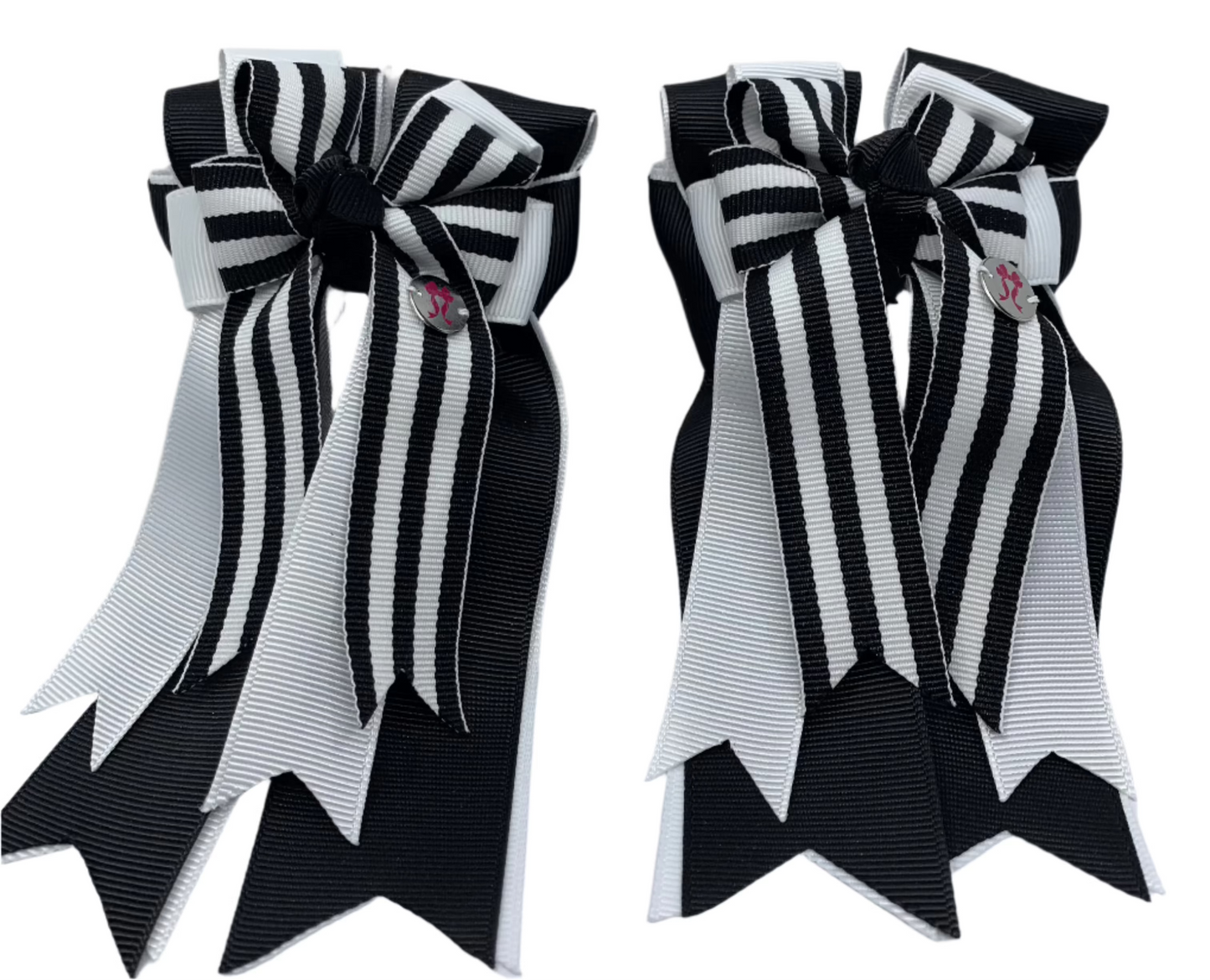 PonyTail Bows 3" Tails PonyTail Bows- Tuxedo Black equestrian team apparel online tack store mobile tack store custom farm apparel custom show stable clothing equestrian lifestyle horse show clothing riding clothes PonyTail Bows | Equestrian Hair Accessories horses equestrian tack store