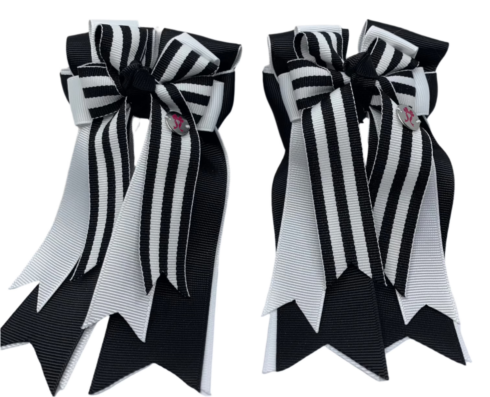 PonyTail Bows 3" Tails PonyTail Bows- Tuxedo Black equestrian team apparel online tack store mobile tack store custom farm apparel custom show stable clothing equestrian lifestyle horse show clothing riding clothes PonyTail Bows | Equestrian Hair Accessories horses equestrian tack store