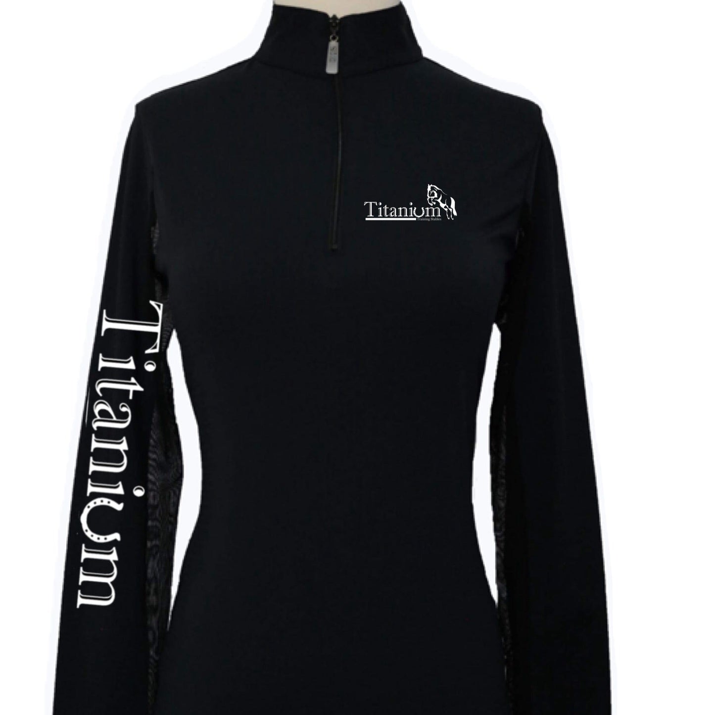 Equestrian Team Apparel XS / Black Titanium Training Stables Ladies/Youth Sun Shirt equestrian team apparel online tack store mobile tack store custom farm apparel custom show stable clothing equestrian lifestyle horse show clothing riding clothes Titanium Training Stables Ladies/Youth Sun Shirt horses equestrian tack store