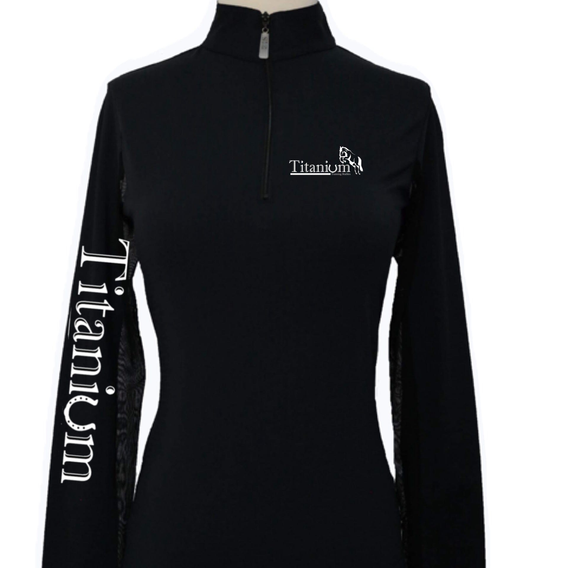 Equestrian Team Apparel XS / Black Titanium Training Stables Ladies/Youth Sun Shirt equestrian team apparel online tack store mobile tack store custom farm apparel custom show stable clothing equestrian lifestyle horse show clothing riding clothes Titanium Training Stables Ladies/Youth Sun Shirt horses equestrian tack store