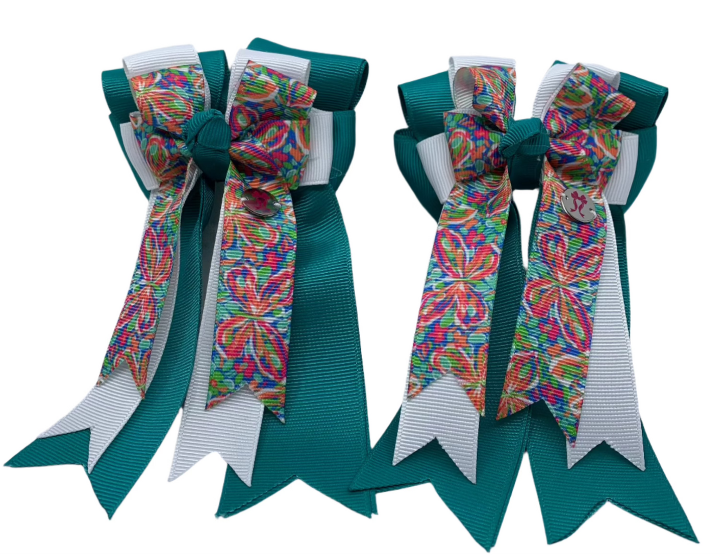 PonyTail Bows 3" Tails PonyTail Bows- Teal Butterfly equestrian team apparel online tack store mobile tack store custom farm apparel custom show stable clothing equestrian lifestyle horse show clothing riding clothes PonyTail Bows | Equestrian Hair Accessories horses equestrian tack store