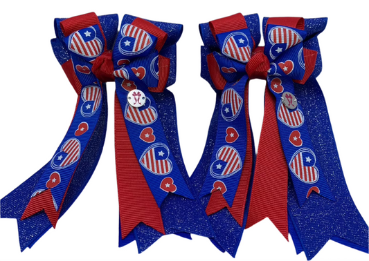 PonyTail Bows 3" Tails Pony Tail Bows- Heart of America equestrian team apparel online tack store mobile tack store custom farm apparel custom show stable clothing equestrian lifestyle horse show clothing riding clothes PonyTail Bows | Equestrian Hair Accessories horses equestrian tack store