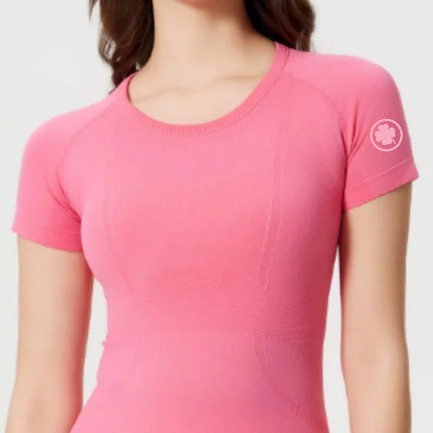Rather Lucky top XS / Flamingo Pink Rather Lucky- Tech Shirt Short Sleeve equestrian team apparel online tack store mobile tack store custom farm apparel custom show stable clothing equestrian lifestyle horse show clothing riding clothes Rather Lucky- Tech Shirt Short Sleeve horses equestrian tack store