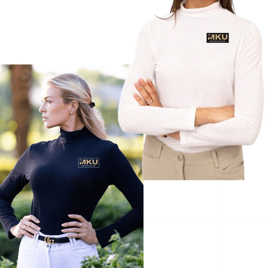 Equestrian Team Apparel MKU Equestrian- Perforated Turtleneck Training Top equestrian team apparel online tack store mobile tack store custom farm apparel custom show stable clothing equestrian lifestyle horse show clothing riding clothes MKU Equestrian- Perforated Turtleneck Training Top horses equestrian tack store