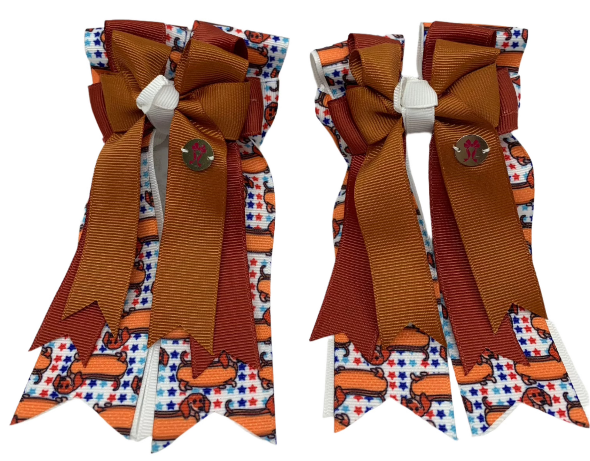 PonyTail Bows 3" Tails PonyTail Bows- Hotdogs equestrian team apparel online tack store mobile tack store custom farm apparel custom show stable clothing equestrian lifestyle horse show clothing riding clothes PonyTail Bows | Equestrian Hair Accessories horses equestrian tack store