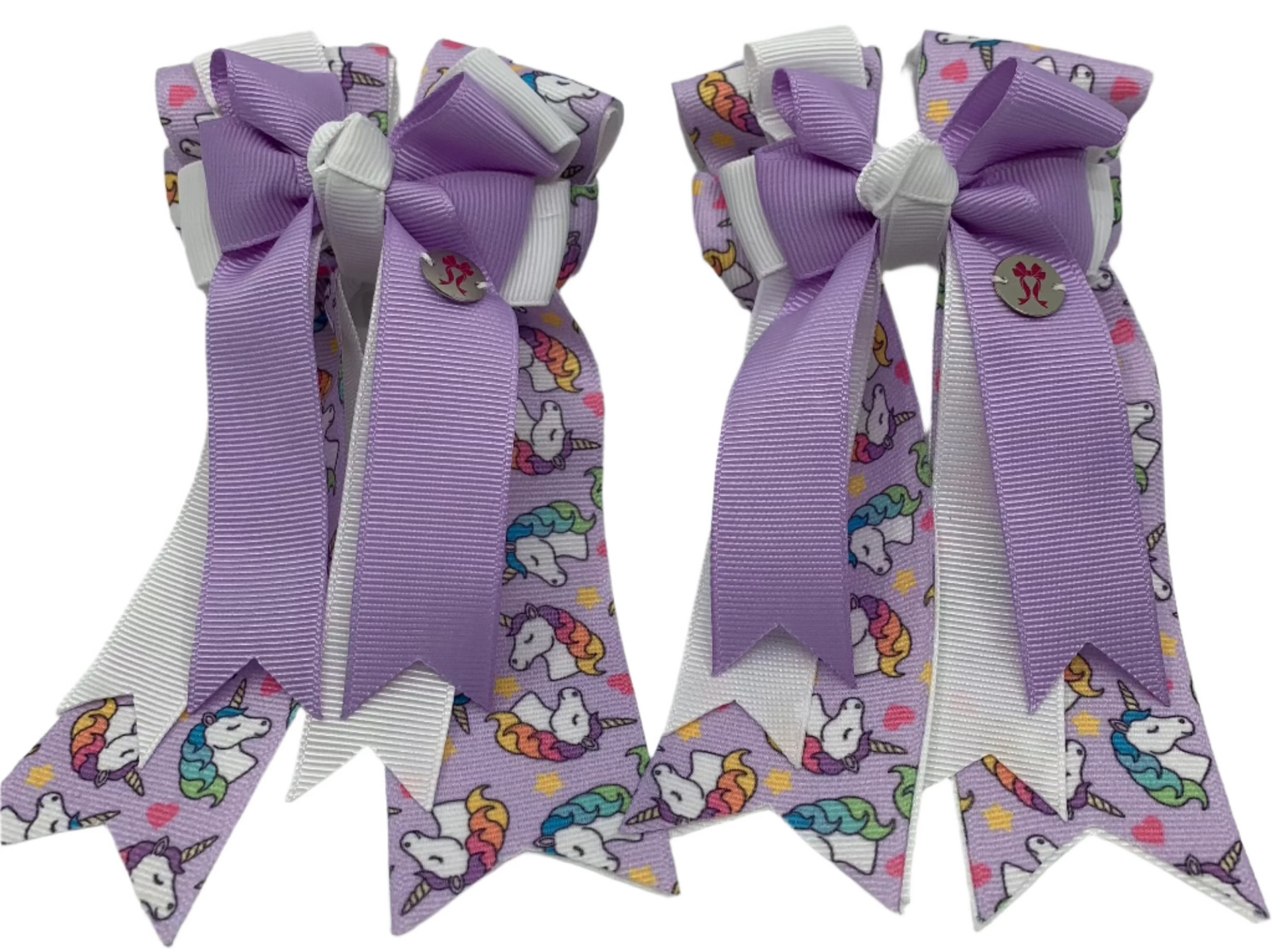 PonyTail Bows 3" Tails PonyTail Bows- Lavender Unicorn Love equestrian team apparel online tack store mobile tack store custom farm apparel custom show stable clothing equestrian lifestyle horse show clothing riding clothes PonyTail Bows | Equestrian Hair Accessories horses equestrian tack store