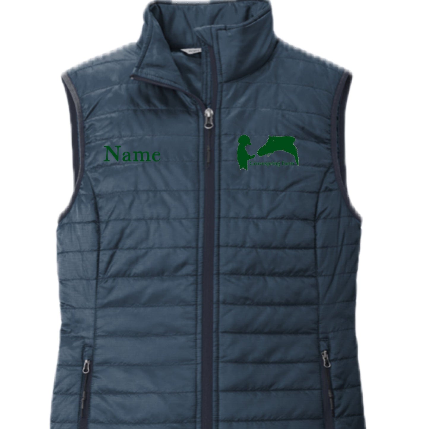 Equestrian Team Apparel Grovespring Farm- Puffy Vest equestrian team apparel online tack store mobile tack store custom farm apparel custom show stable clothing equestrian lifestyle horse show clothing riding clothes Grovespring Farm- Puffy Vest horses equestrian tack store