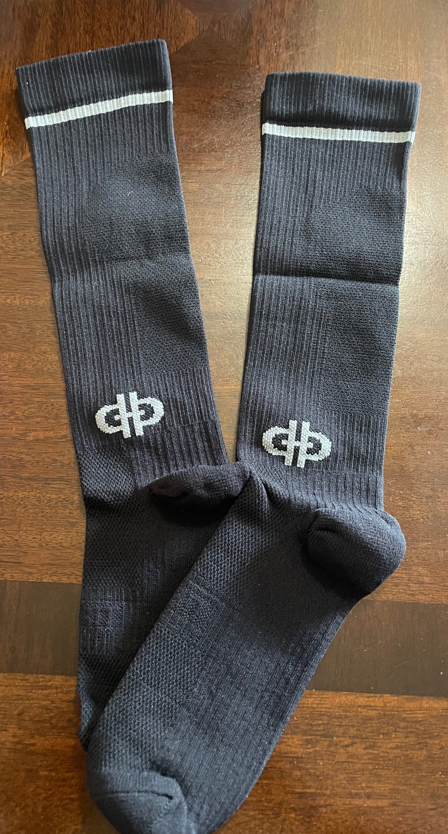 the bit equestrian brand Socks Black/Grey top stripe The Bit Equestrian Brand- Socks equestrian team apparel online tack store mobile tack store custom farm apparel custom show stable clothing equestrian lifestyle horse show clothing riding clothes The Bit Equestrian Brand- Socks horses equestrian tack store