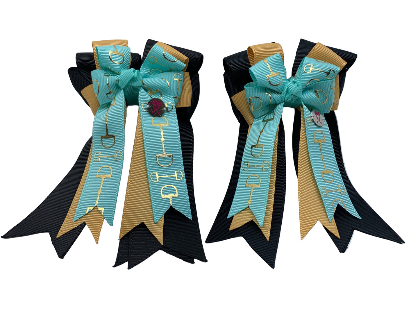PonyTail Bows 3" Tails PonyTail Bows- Mint Green Glitz Bits equestrian team apparel online tack store mobile tack store custom farm apparel custom show stable clothing equestrian lifestyle horse show clothing riding clothes PonyTail Bows | Equestrian Hair Accessories horses equestrian tack store