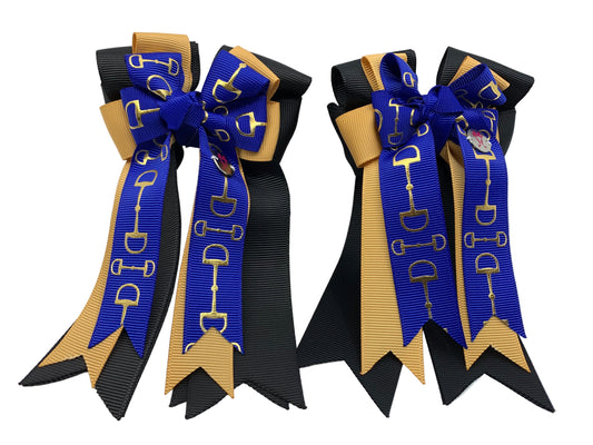 PonyTail Bows 3" Tails PonyTail Bows- Royal Blue Glitz Bits equestrian team apparel online tack store mobile tack store custom farm apparel custom show stable clothing equestrian lifestyle horse show clothing riding clothes PonyTail Bows | Equestrian Hair Accessories horses equestrian tack store