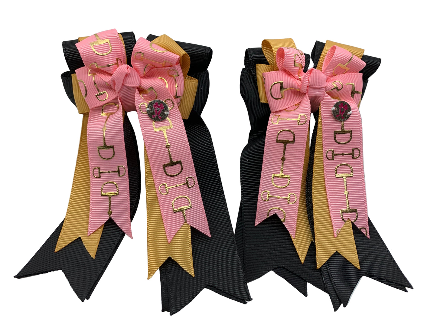 PonyTail Bows 3" Tails PonyTail Bows- Pink Glitz Bits equestrian team apparel online tack store mobile tack store custom farm apparel custom show stable clothing equestrian lifestyle horse show clothing riding clothes PonyTail Bows | Equestrian Hair Accessories horses equestrian tack store