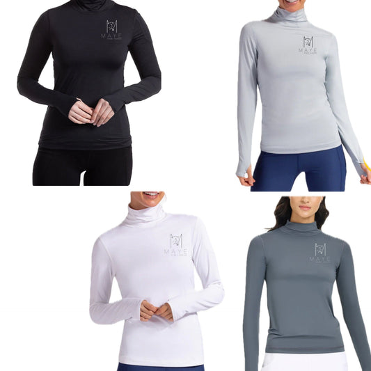 Equestrian Team Apparel Maye Sport Horses - High Collar BloqUV Ladies equestrian team apparel online tack store mobile tack store custom farm apparel custom show stable clothing equestrian lifestyle horse show clothing riding clothes Maye Sport Horses - High Collar BloqUV Ladies horses equestrian tack store