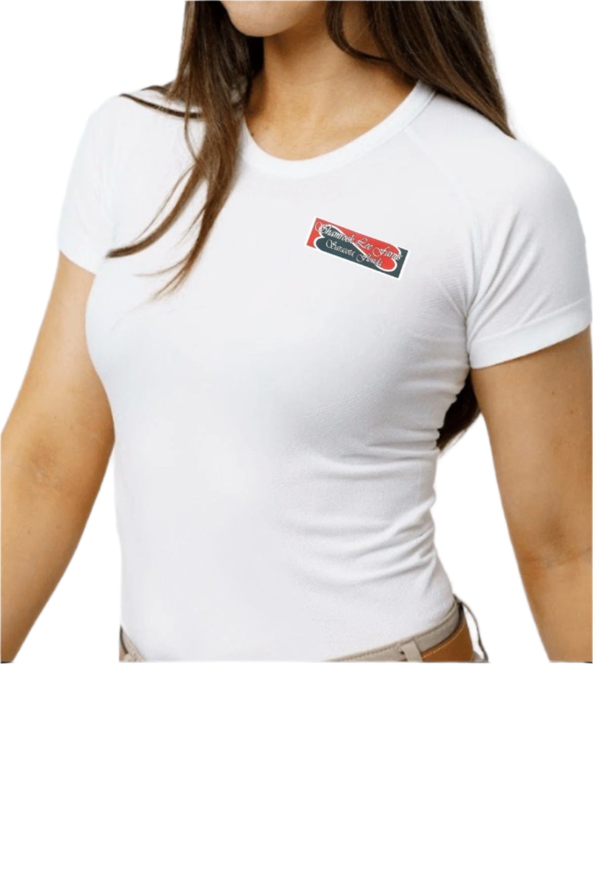 Equestrian Team Apparel White / XS / Short Sleeve Shamrock Lee Farm Tech Shirt equestrian team apparel online tack store mobile tack store custom farm apparel custom show stable clothing equestrian lifestyle horse show clothing riding clothes horses equestrian tack store