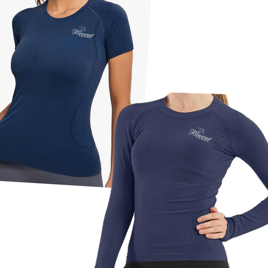 Equestrian Team Apparel Long Sleeve / Navy / XS (youth L) Bowcrest Farms - Tech Shirts equestrian team apparel online tack store mobile tack store custom farm apparel custom show stable clothing equestrian lifestyle horse show clothing riding clothes Bowcrest Farms - Tech Shirts horses equestrian tack store